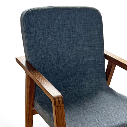 Timeless Upholstered Dining Chairs (Beige & Blue )